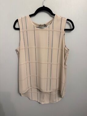 BCBGMaxAzria Cream Sleeveless Striped Camisole